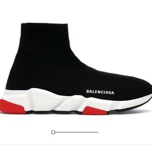 Balenciaga Speed Trainer Black Red - Men's 9